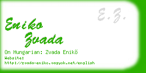 eniko zvada business card